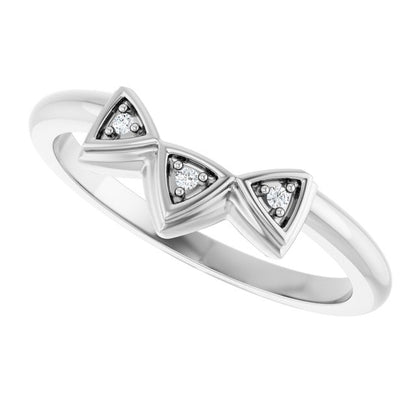 .01 CTW Natural Diamond Three-Stone Contour Band