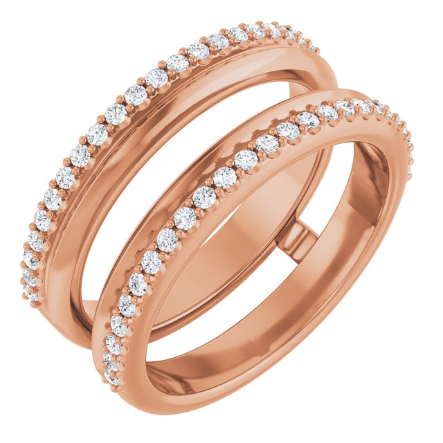 1/3 CTW Natural Diamond Knife-Edge Ring Guard