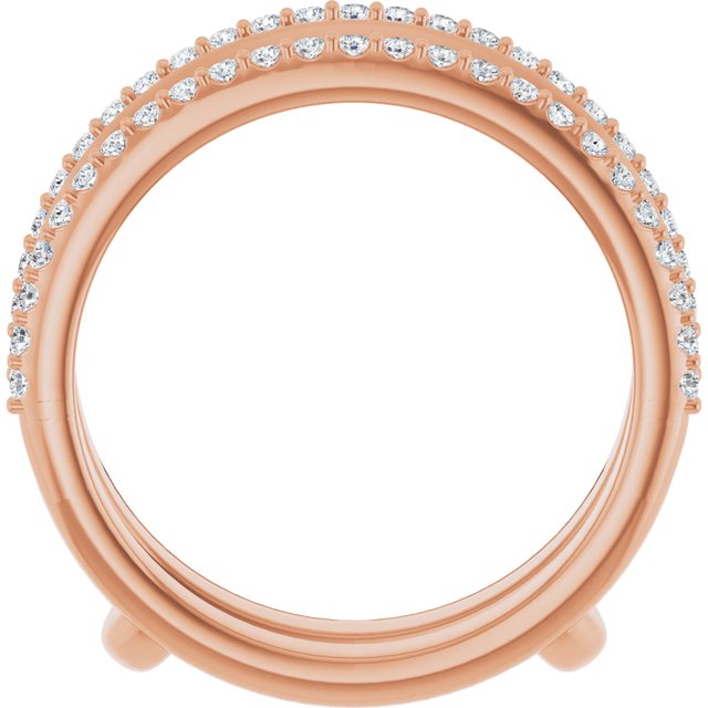1/3 CTW Natural Diamond Knife-Edge Ring Guard