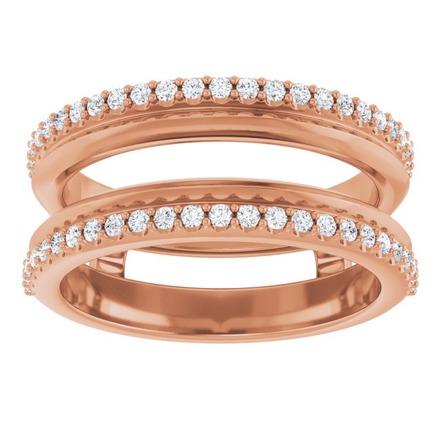 1/3 CTW Natural Diamond Knife-Edge Ring Guard
