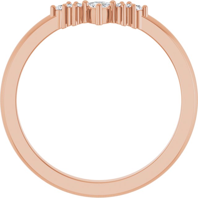 1/10 CTW Natural Diamond Contour Band, 6.58 mm