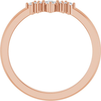 1/10 CTW Natural Diamond Contour Band, 6.58 mm