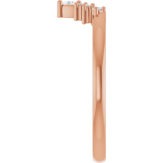 1/10 CTW Natural Diamond Contour Band, 6.58 mm