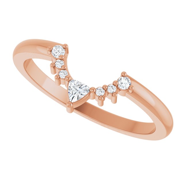1/10 CTW Natural Diamond Contour Band, 6.58 mm