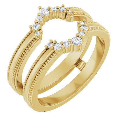 1/6 CTW Natural Diamond Ring Guard, Style 4