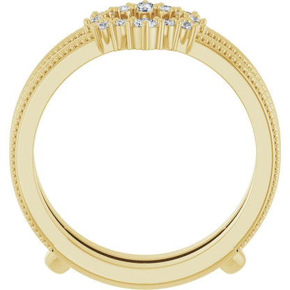 1/6 CTW Natural Diamond Ring Guard, Style 4