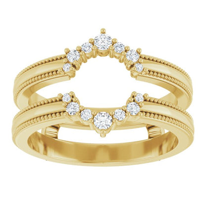 1/6 CTW Natural Diamond Ring Guard, Style 4