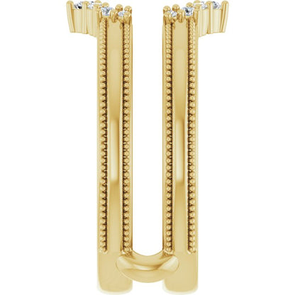 1/6 CTW Natural Diamond Ring Guard, Style 4