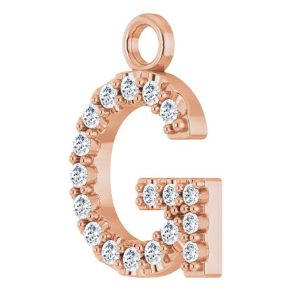 .06 CTW Natural Diamond Initial Dangle