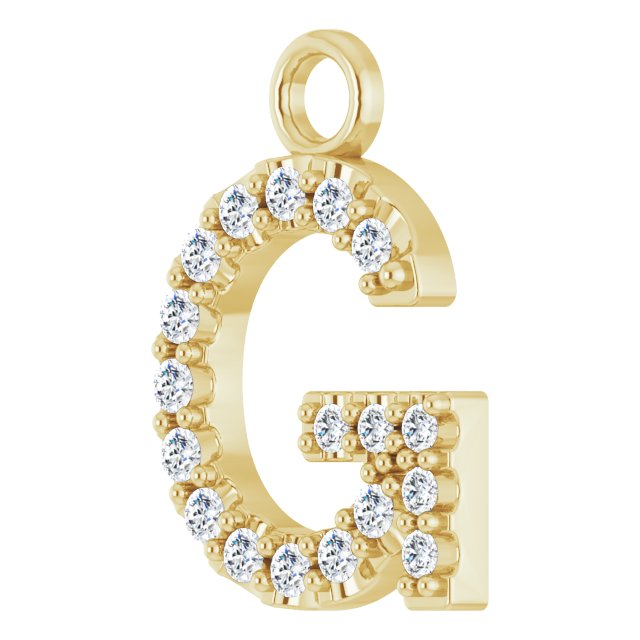 .06 CTW Natural Diamond Initial Dangle