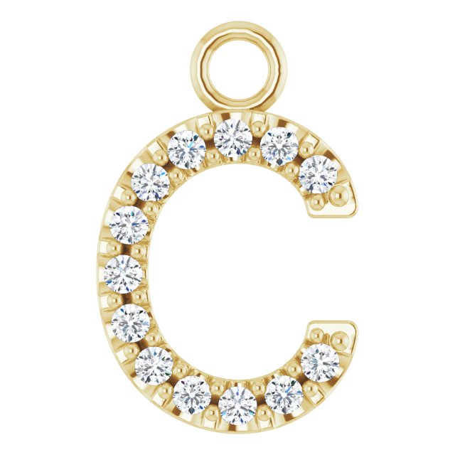 .05 CTW Lab-Grown Diamond Initial Dangle