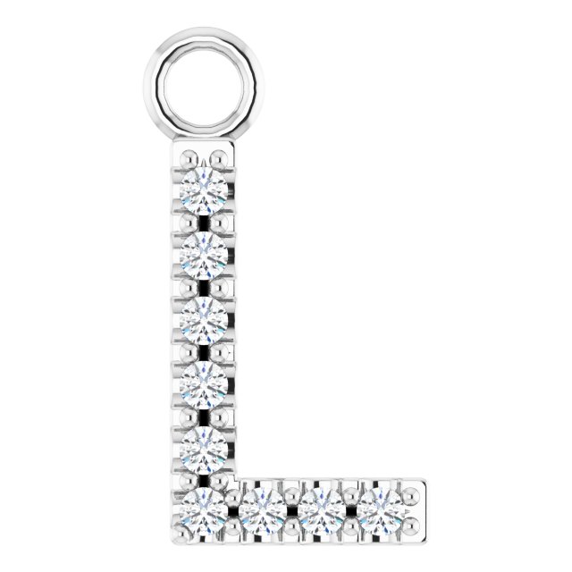 .04 CTW Lab-Grown Diamond Initial Dangle