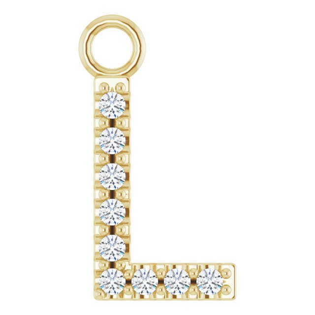 .04 CTW Lab-Grown Diamond Initial Dangle