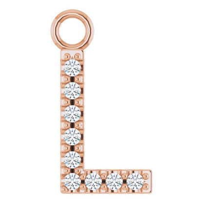 .04 CTW Lab-Grown Diamond Initial Dangle