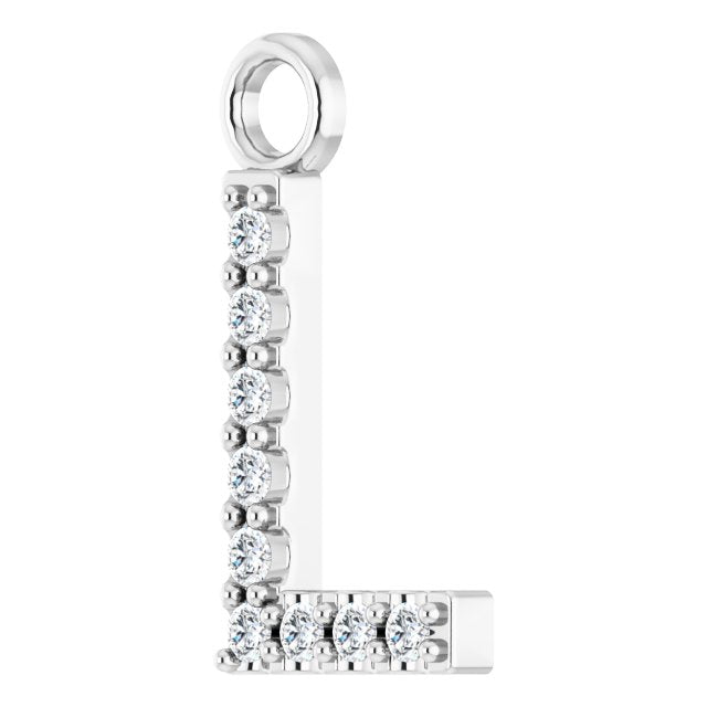 .04 CTW Lab-Grown Diamond Initial Dangle