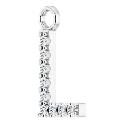 .04 CTW Lab-Grown Diamond Initial Dangle