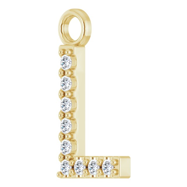 .04 CTW Lab-Grown Diamond Initial Dangle