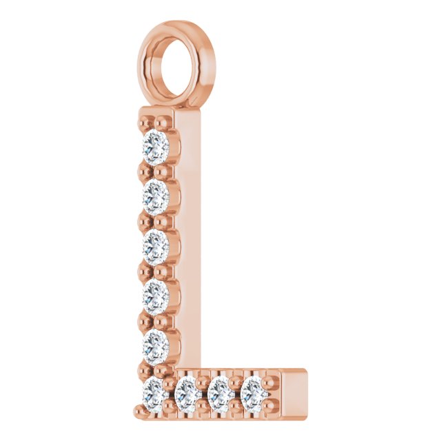 .04 CTW Lab-Grown Diamond Initial Dangle