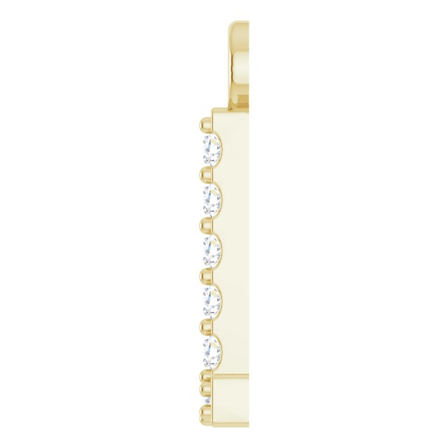 .04 CTW Lab-Grown Diamond Initial Dangle