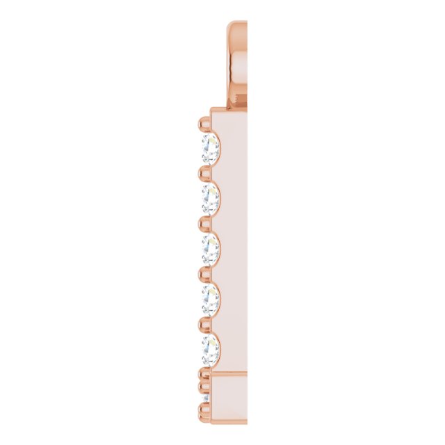 .04 CTW Lab-Grown Diamond Initial Dangle