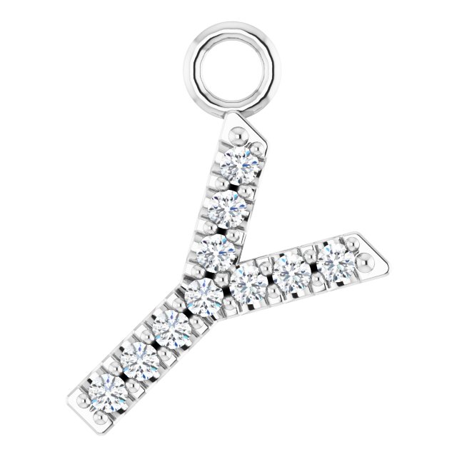 .04 CTW Natural Diamond Initial Dangle