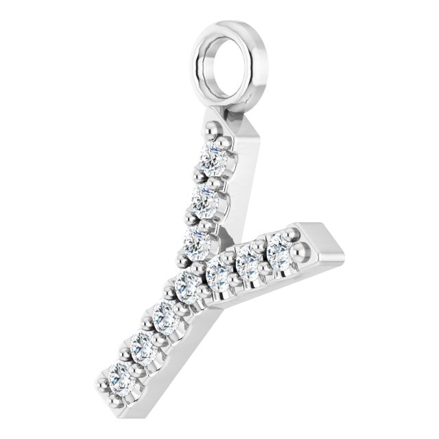 .04 CTW Natural Diamond Initial Dangle