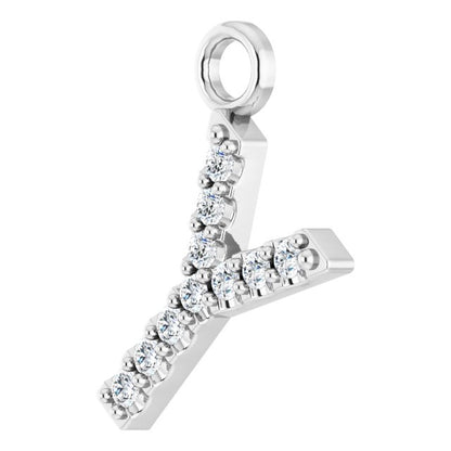 .04 CTW Natural Diamond Initial Dangle