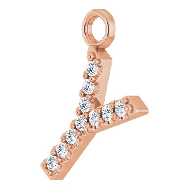 .04 CTW Natural Diamond Initial Dangle