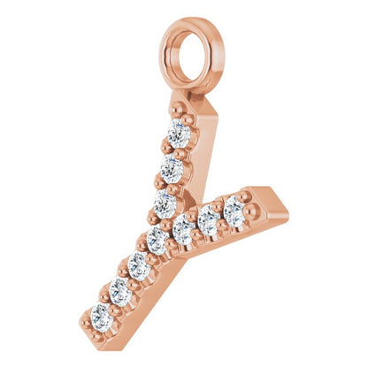 .04 CTW Natural Diamond Initial Dangle
