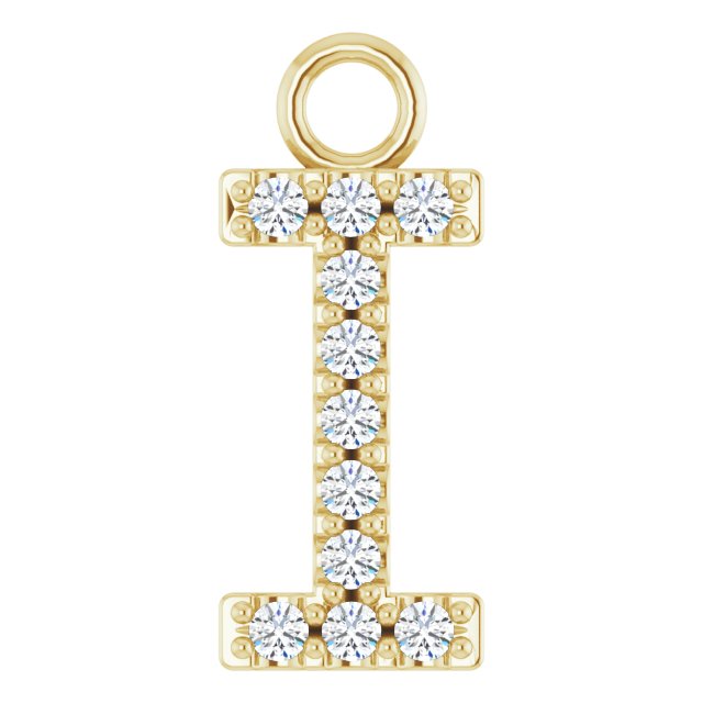 .04 CTW Natural Diamond Initial Dangle
