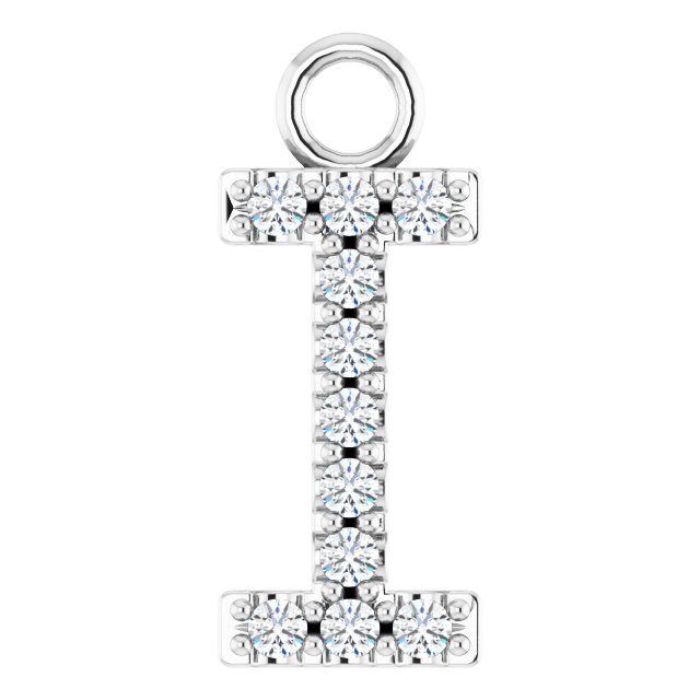 .04 CTW Lab-Grown Diamond Initial Dangle