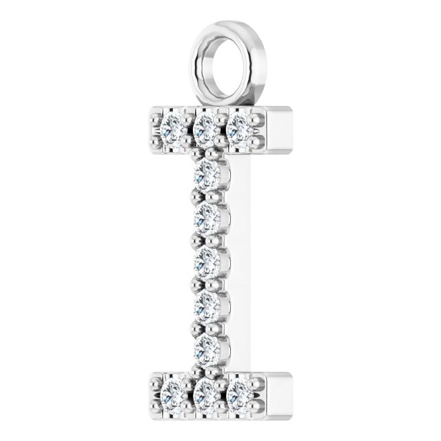 .04 CTW Lab-Grown Diamond Initial Dangle