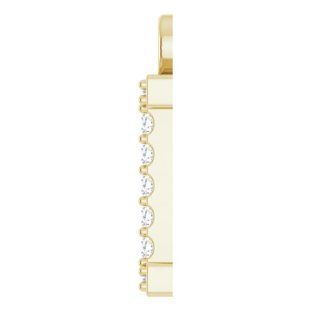 .04 CTW Natural Diamond Initial Dangle