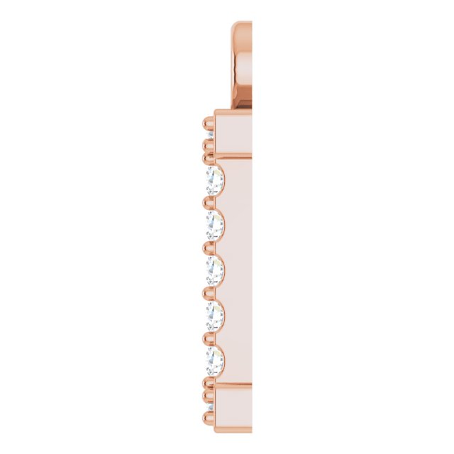 .04 CTW Natural Diamond Initial Dangle