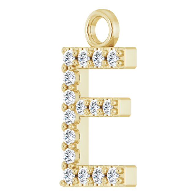 .06 CTW Lab-Grown Diamond Initial Dangle