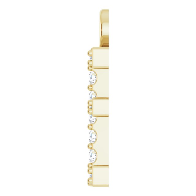 .06 CTW Lab-Grown Diamond Initial Dangle