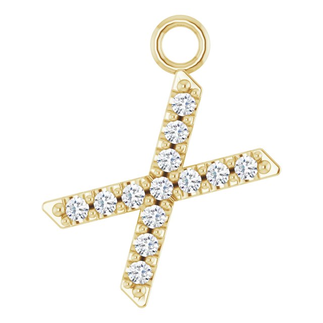 .05 CTW Natural Diamond Initial Dangle