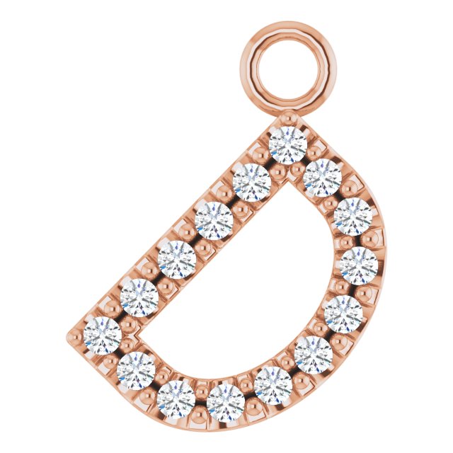 .06 CTW Lab-Grown Diamond Initial Dangle