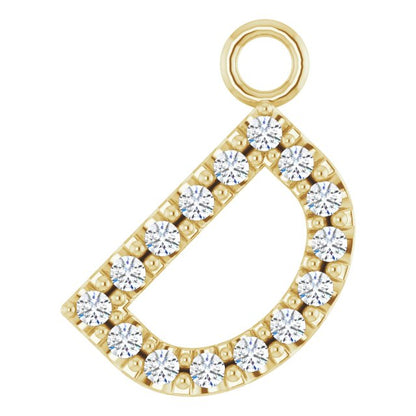 .06 CTW Lab-Grown Diamond Initial Dangle