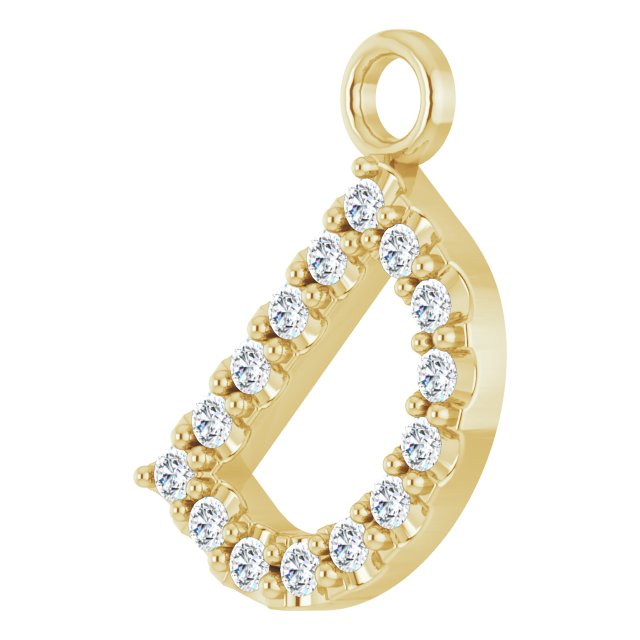 .06 CTW Lab-Grown Diamond Initial Dangle