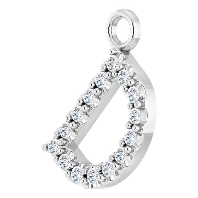 .06 CTW Lab-Grown Diamond Initial Dangle