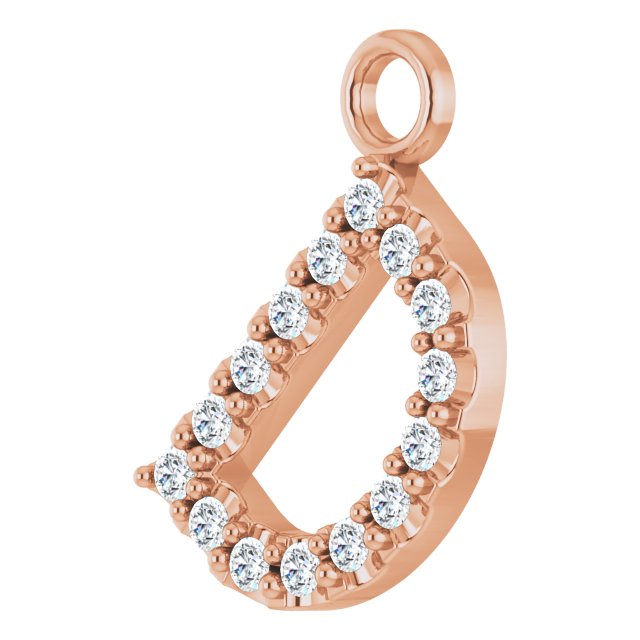 .06 CTW Lab-Grown Diamond Initial Dangle