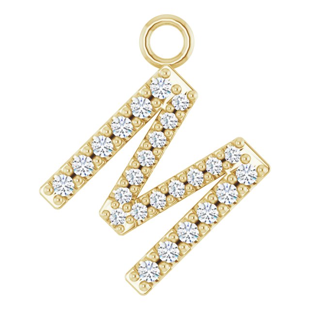 .08 CTW Lab-Grown Diamond Initial Dangle