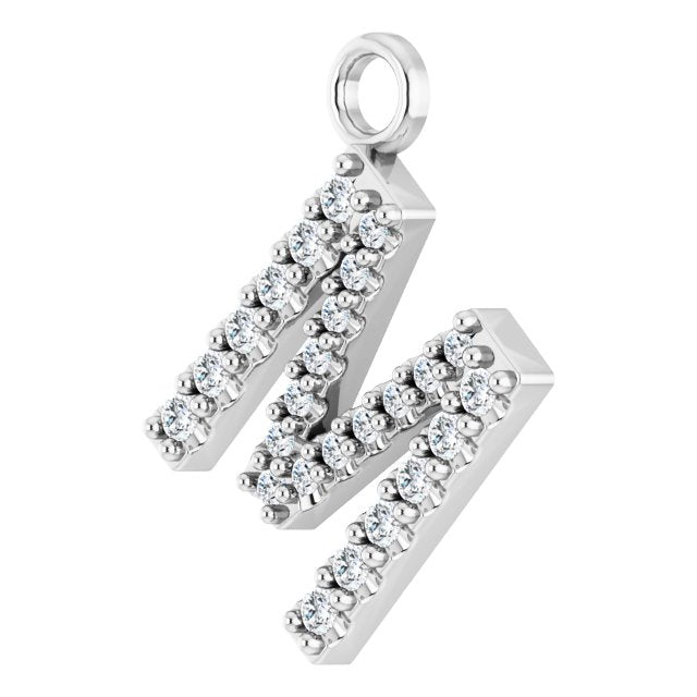 .07 CTW Natural Diamond Initial Dangle