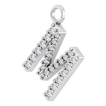 .07 CTW Natural Diamond Initial Dangle