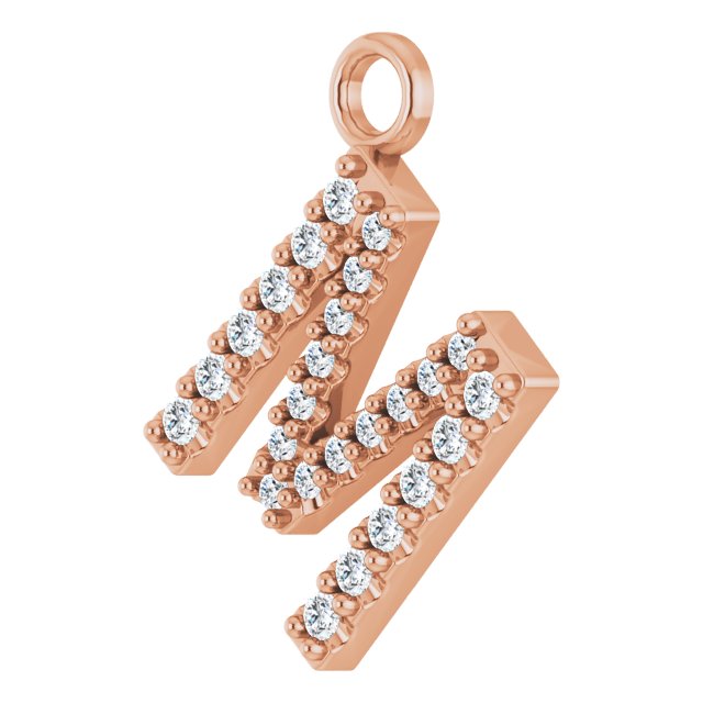 .08 CTW Natural Diamond Initial Dangle