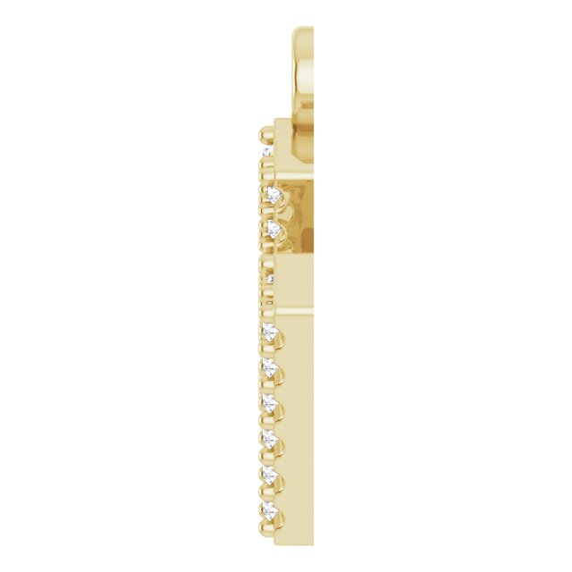 .08 CTW Lab-Grown Diamond Initial Dangle