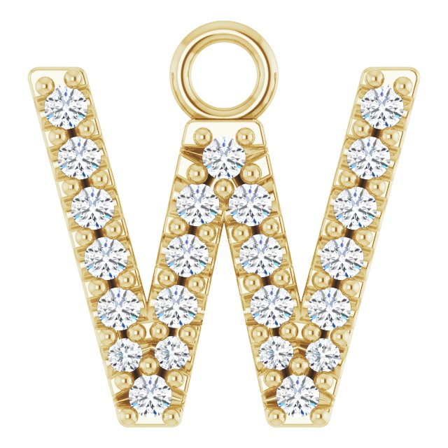 .08 CTW Natural Diamond Initial Dangle