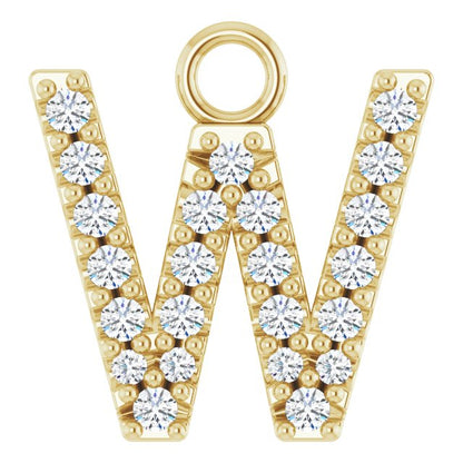 .08 CTW Natural Diamond Initial Dangle