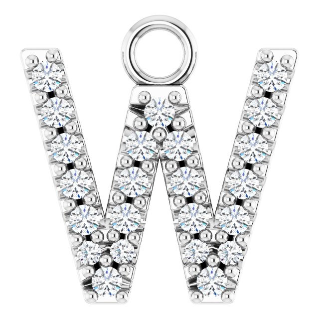 .08 CTW Lab-Grown Diamond Initial Dangle